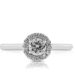 Signature Ben Bridge Diamond Halo Ring 18K Clearance