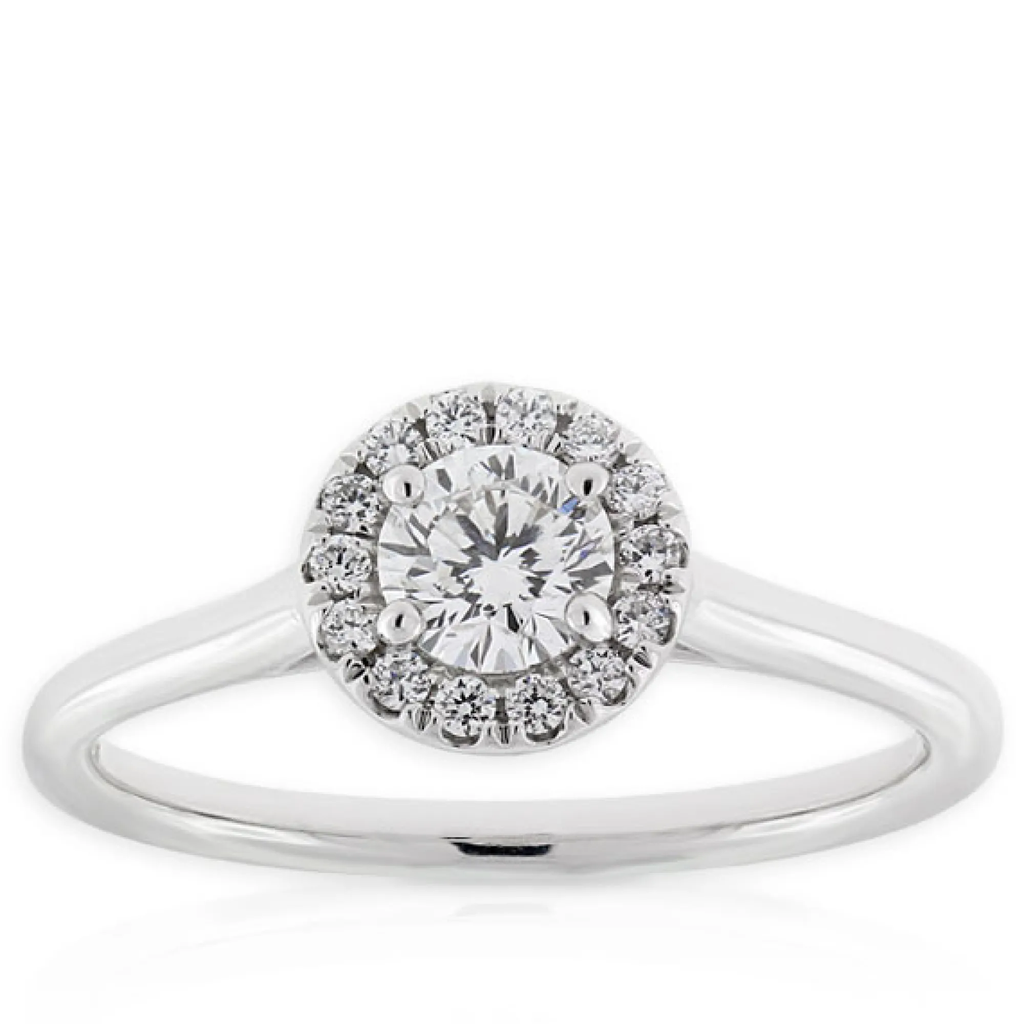 Signature Ben Bridge Diamond Halo Ring 18K Clearance