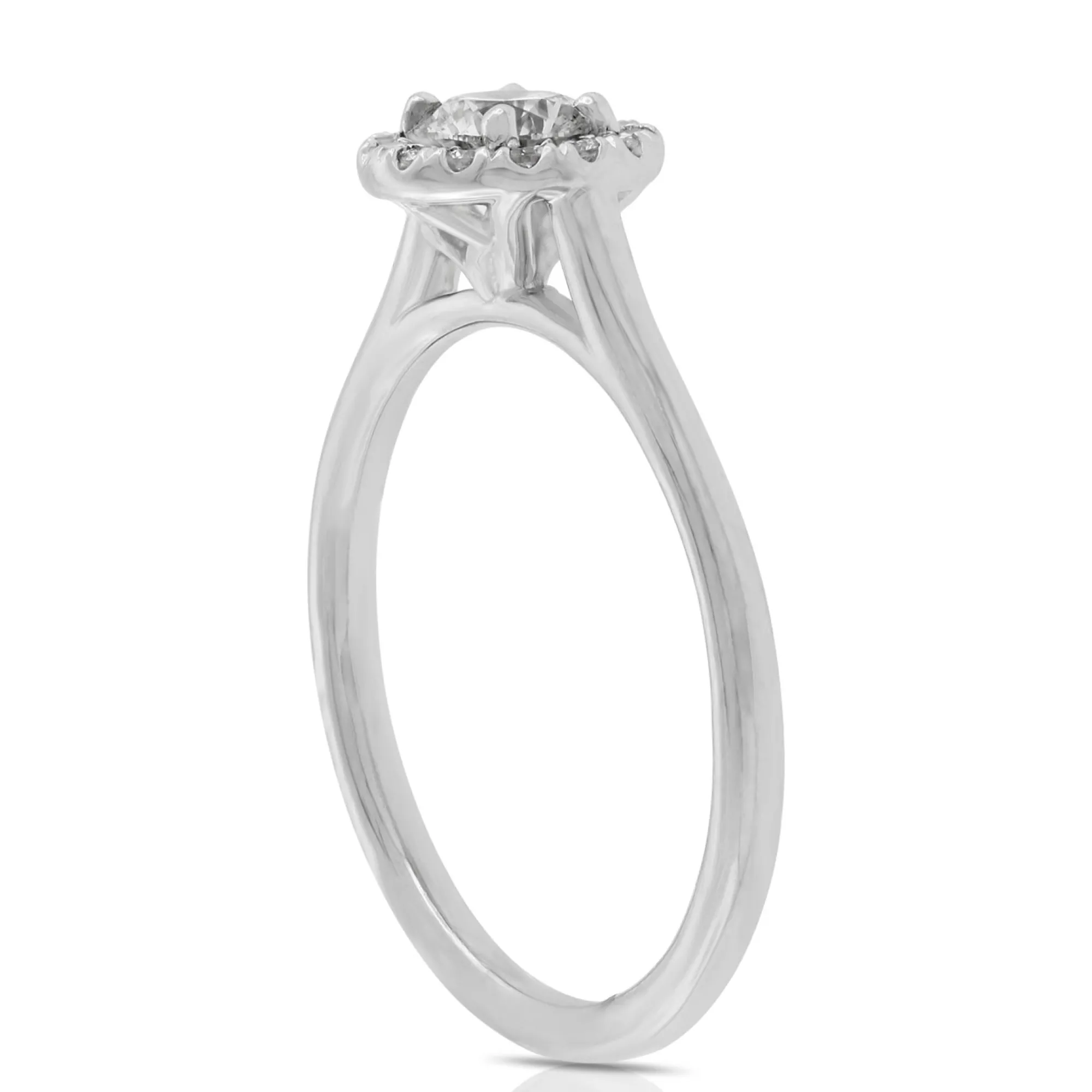 Signature Ben Bridge Diamond Halo Ring 18K Clearance
