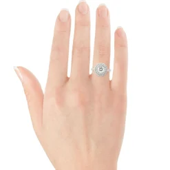 Signature Ben Bridge Diamond Double Halo Ring 18K Clearance