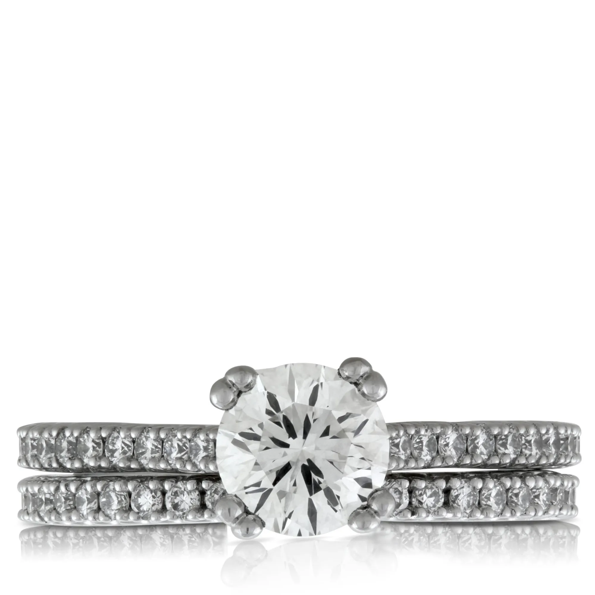 Signature Ben Bridge Diamond Two-Tone Bridal Set 18K New