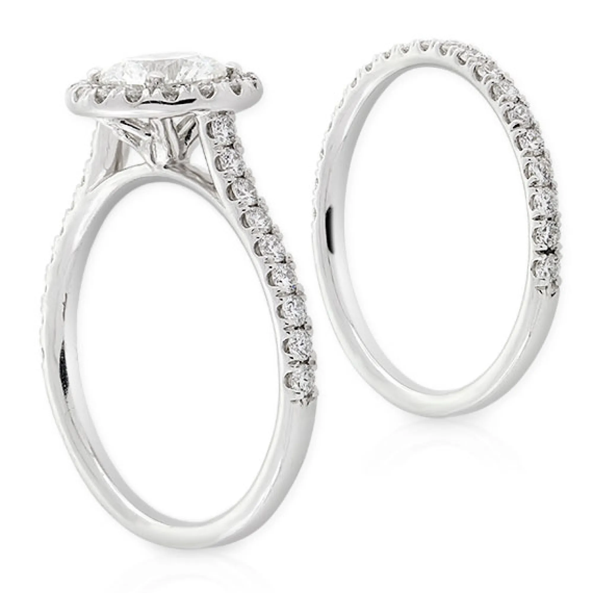 Signature Ben Bridge Diamond Bridal Set 18K Outlet