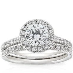 Signature Ben Bridge Diamond Bridal Set 18K Outlet