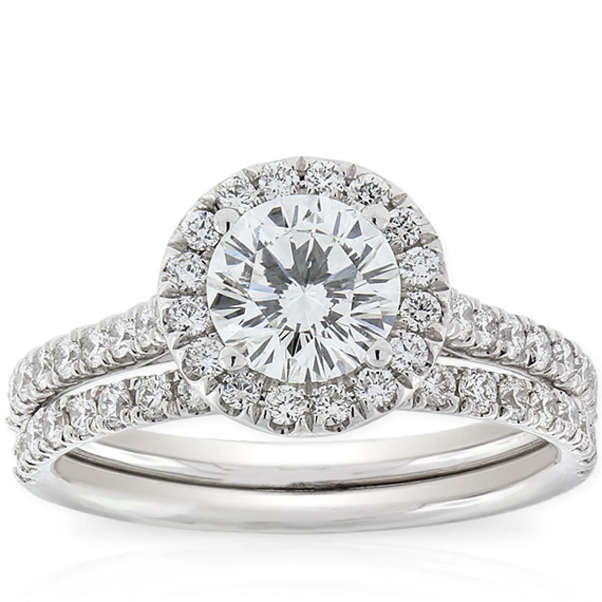 Signature Ben Bridge Diamond Bridal Set 18K Outlet