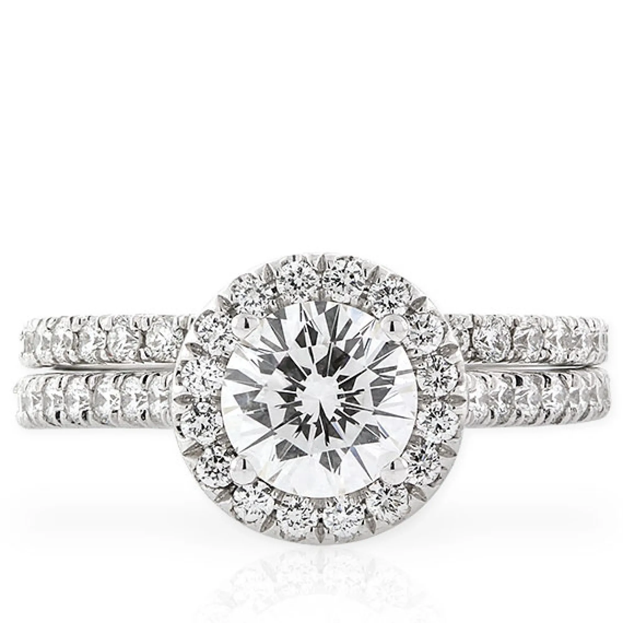 Signature Ben Bridge Diamond Bridal Set 18K Outlet