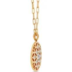 Signature Ben Bridge Diamond Pendant Necklace on Paperclip Chain, 18K Yellow Gold Outlet