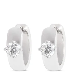 Signature Ben Bridge Solitaire Diamond Hoop Earrings, Platinum Discount