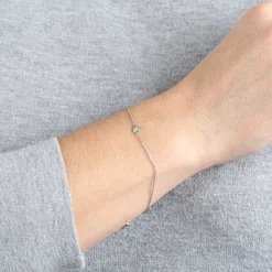 Bezel Set Diamond Bracelet 14K, 1/10 ct. New