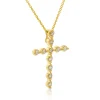 Bezel Set Diamond Cross Necklace 14K Clearance