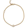 Bezel Set Round Diamond Bracelet, 14K Yellow Gold Hot