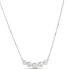 Bezel Set Round Diamond Necklace, 14K White Gold Best