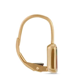 Bi-Color Tourmaline Leverback Earrings, 14K Yellow Gold Discount