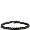 Black Diamond Bracelet, Rhodium Plated Sterling Silver Clearance