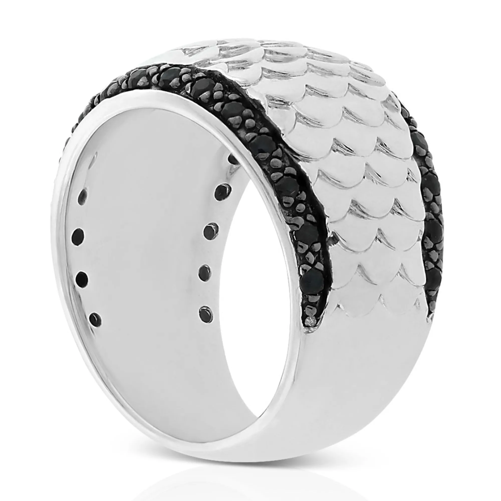 Black Sapphire Fish Scale Ring Online