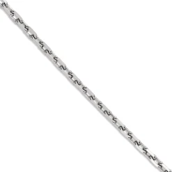 Blue Sapphire and Diamond Dog Tag Necklace, 18K White Gold Hot
