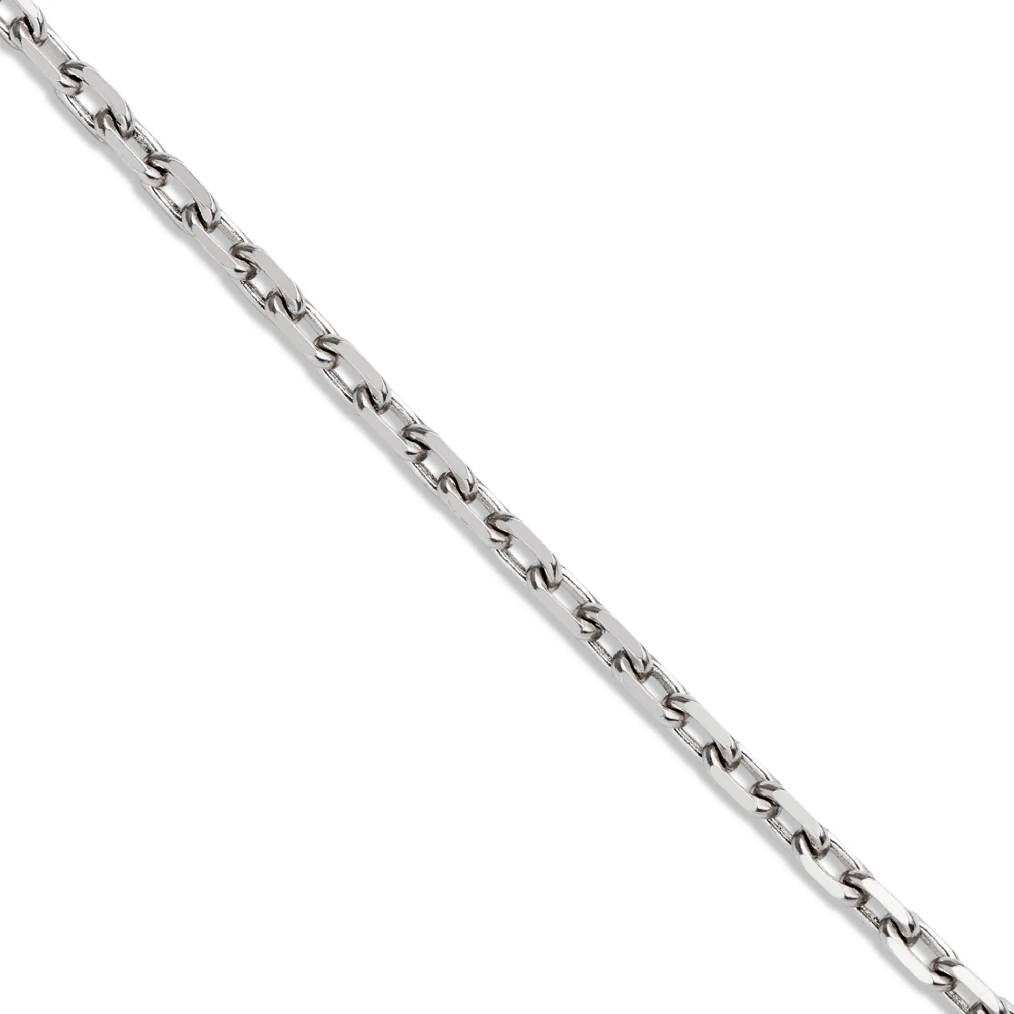Blue Sapphire and Diamond Dog Tag Necklace, 18K White Gold Hot