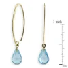 Blue Topaz Drop Earrings 14K Hot