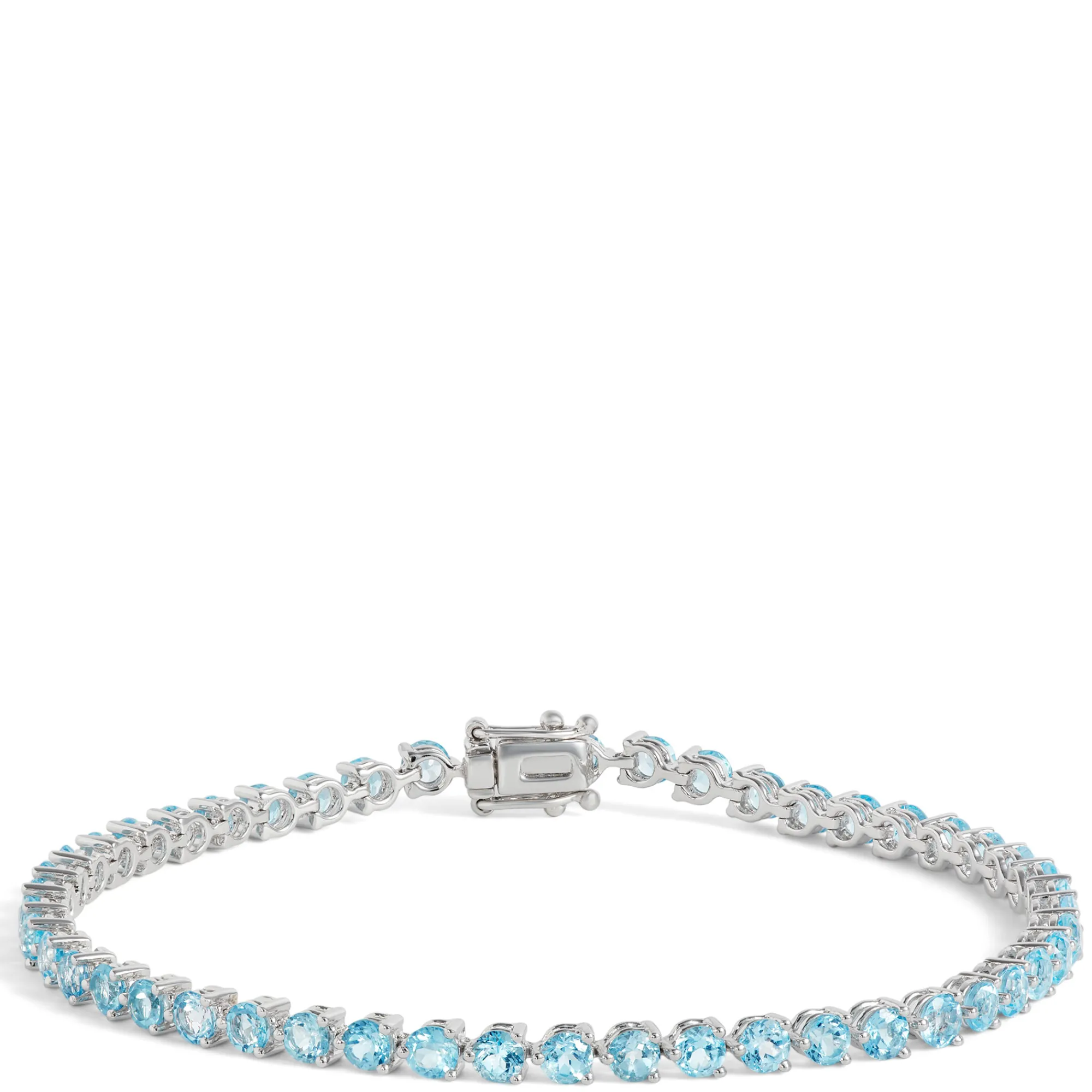 Blue Topaz Gemstone Bracelet, 14K Yellow Gold Discount