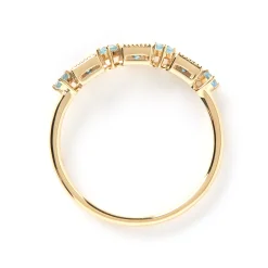 Blue Topaz Ring, 14K Yellow Gold Hot