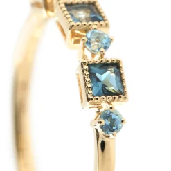 Blue Topaz Ring, 14K Yellow Gold Hot