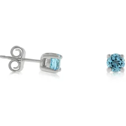 Blue Topaz Stud Earrings 14K Online