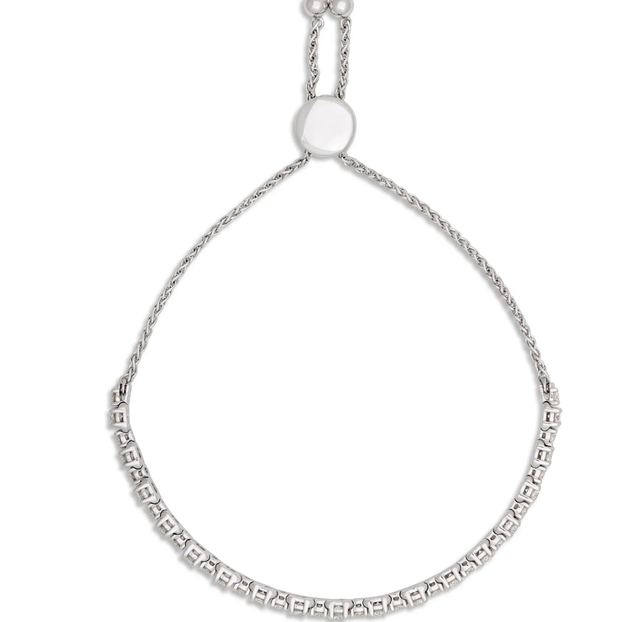 Bolo Diamond Tennis Bracelet, 14k White Gold Discount