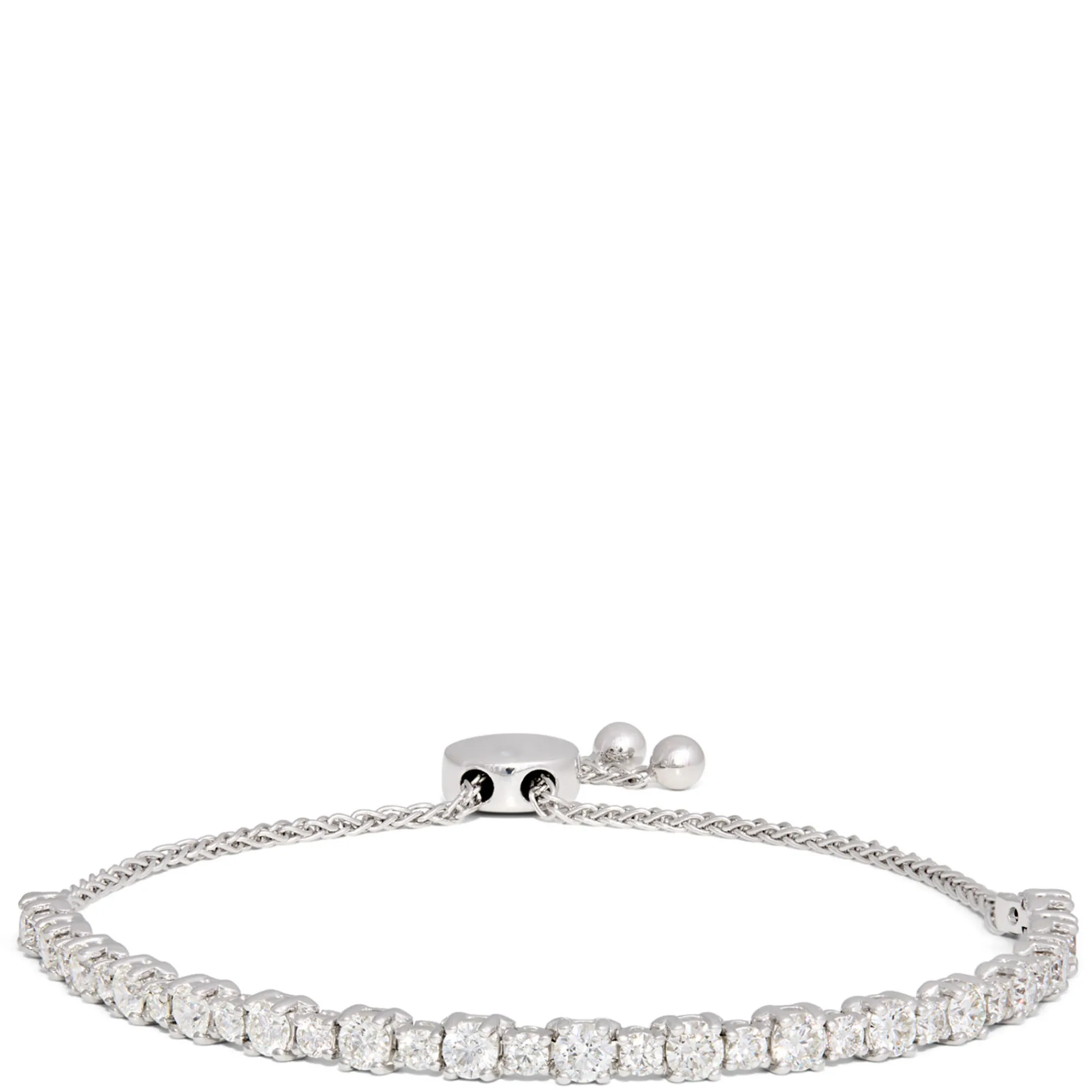 Bolo Diamond Tennis Bracelet, 14k White Gold Discount