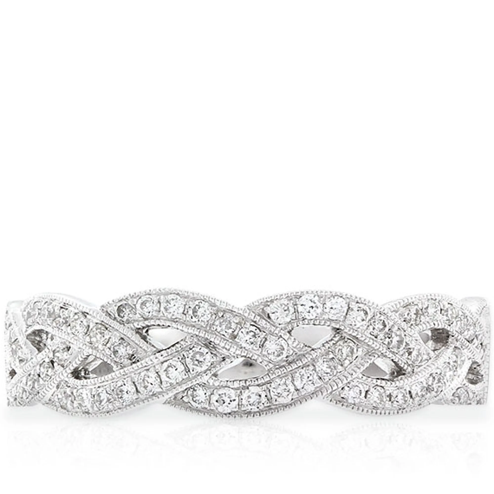 Braid Diamond Ring 14K Hot