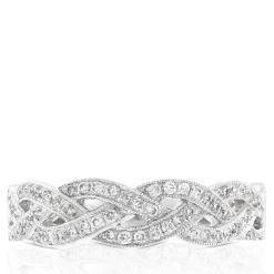 Braid Diamond Ring 14K Hot