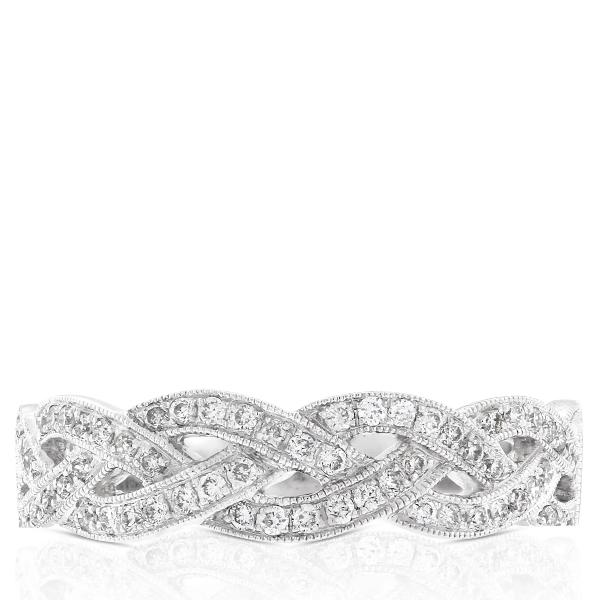 Braid Diamond Ring 14K Hot