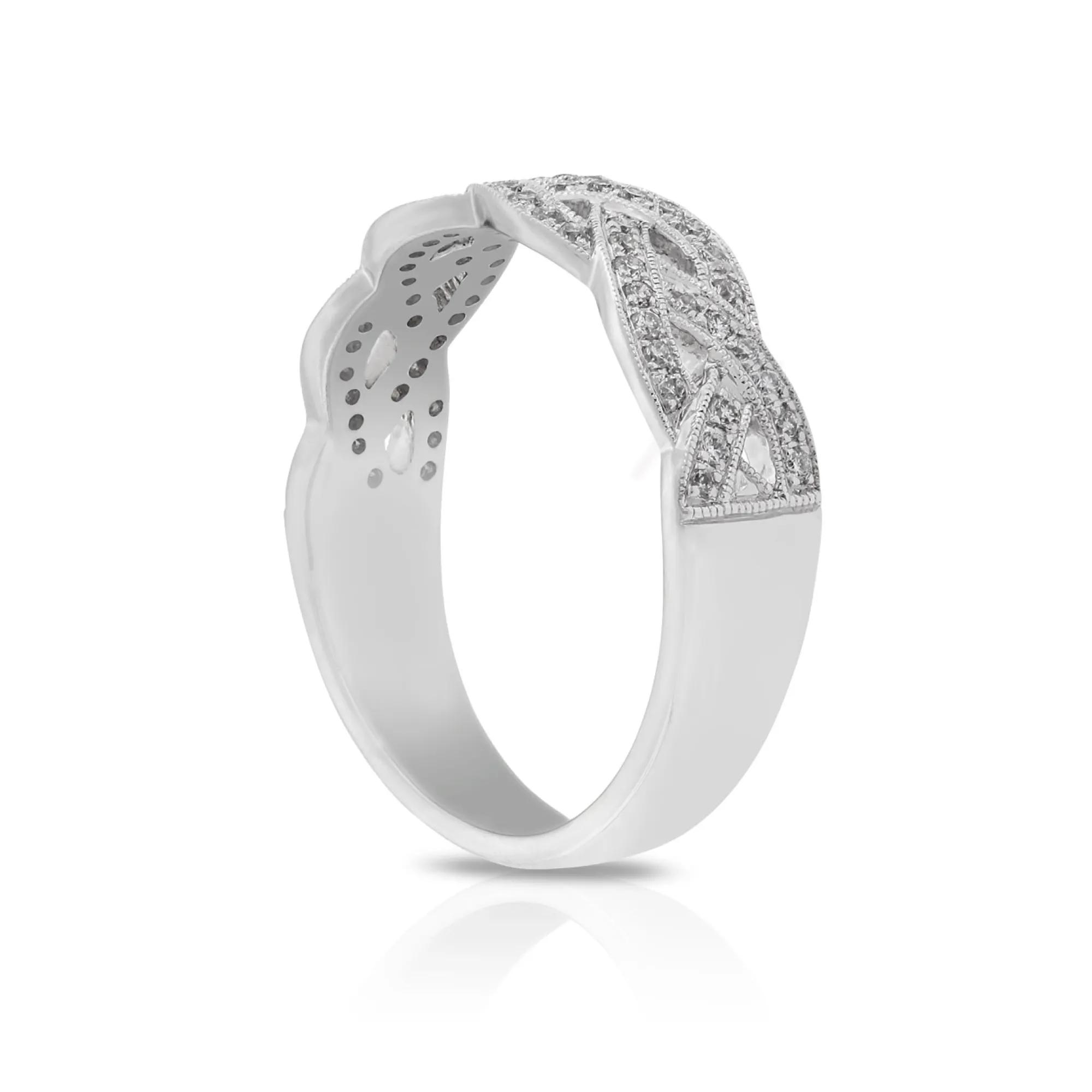 Braid Diamond Ring 14K Hot