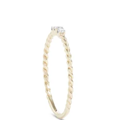 Braided Two Tone Diamond Promise Ring, 14K Mixed Gold Discount