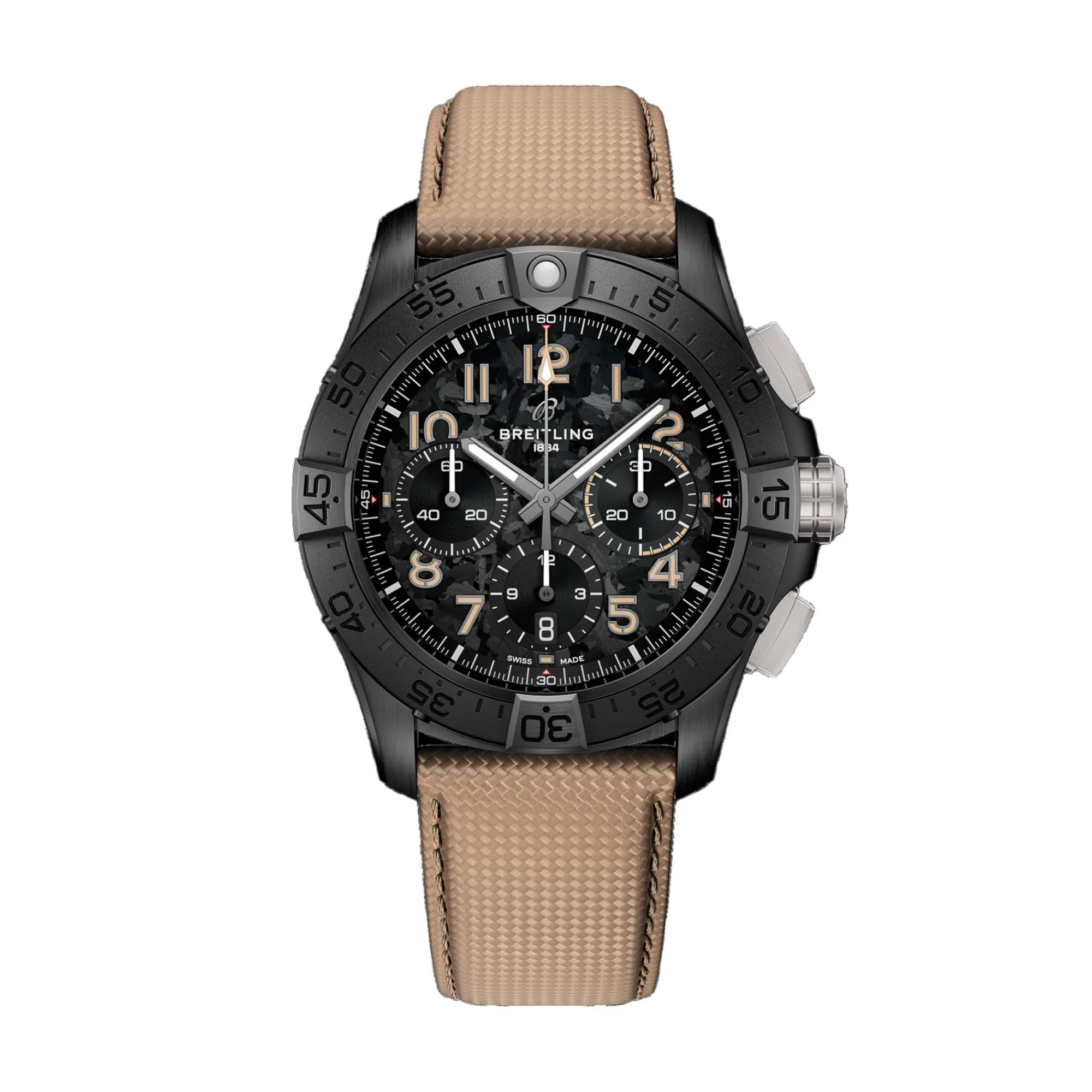 Breitling Avenger B01 Chronograph 42 Night Mission Black Dial Watch, 42mm Clearance