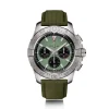 Breitling Avenger B01 Chronograph Watch Green Dial Green Leather Strap, 44mm Outlet