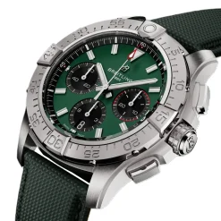 Breitling Avenger BO1 Chronograph Green Dial Calf Leather Strap, 42 mm Sale