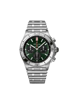 Breitling Chronomat B01 42 Stainless Steel Green Dial Watch, 42mm Hot