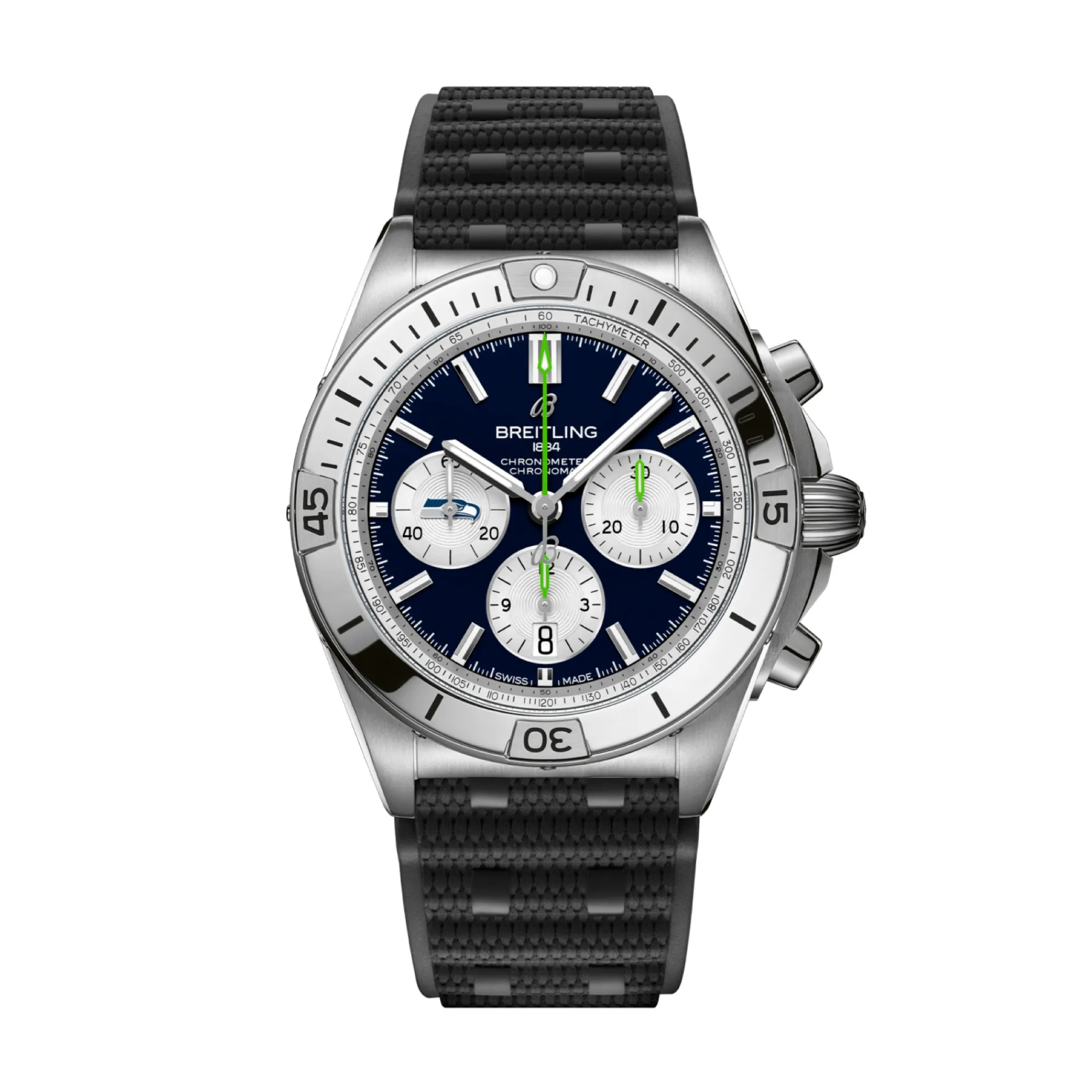 Breitling Chronomat Seattle Seahawks Navy Dial Watch, 42mm Clearance