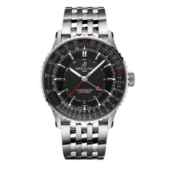 Breitling Navitimer Automatic GMT Black Dial Watch, 41mm New