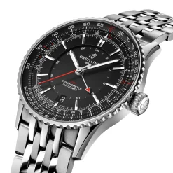Breitling Navitimer Automatic GMT Black Dial Watch, 41mm New