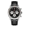 Breitling Navitimer B01 Chronograph Watch Steel Case Black Dial Black Leather Strap, 43mm Hot