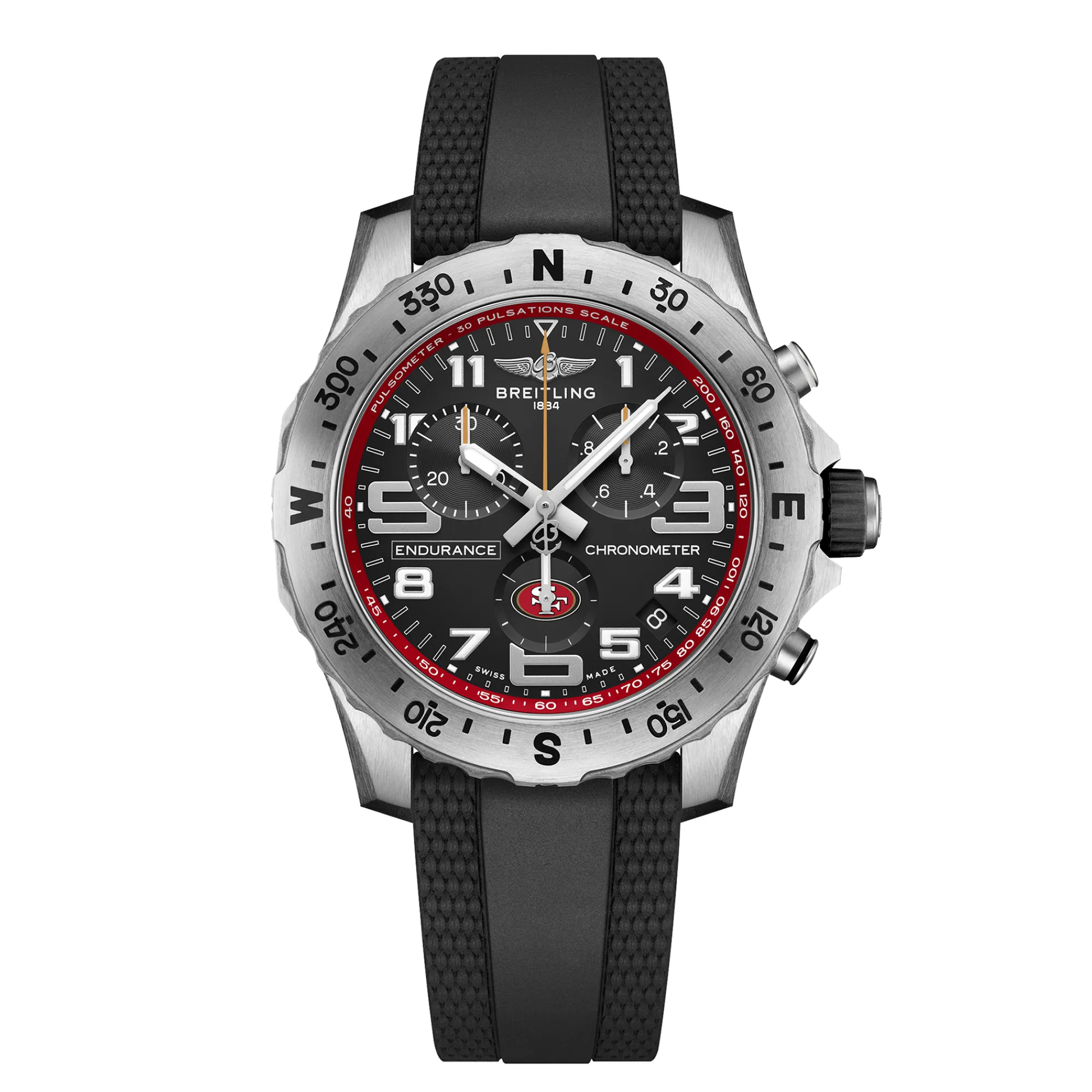 Breitling Professional Endurance Pro NFL San Francisco 49ers Edition Black Dial Watch, 44mm Discount