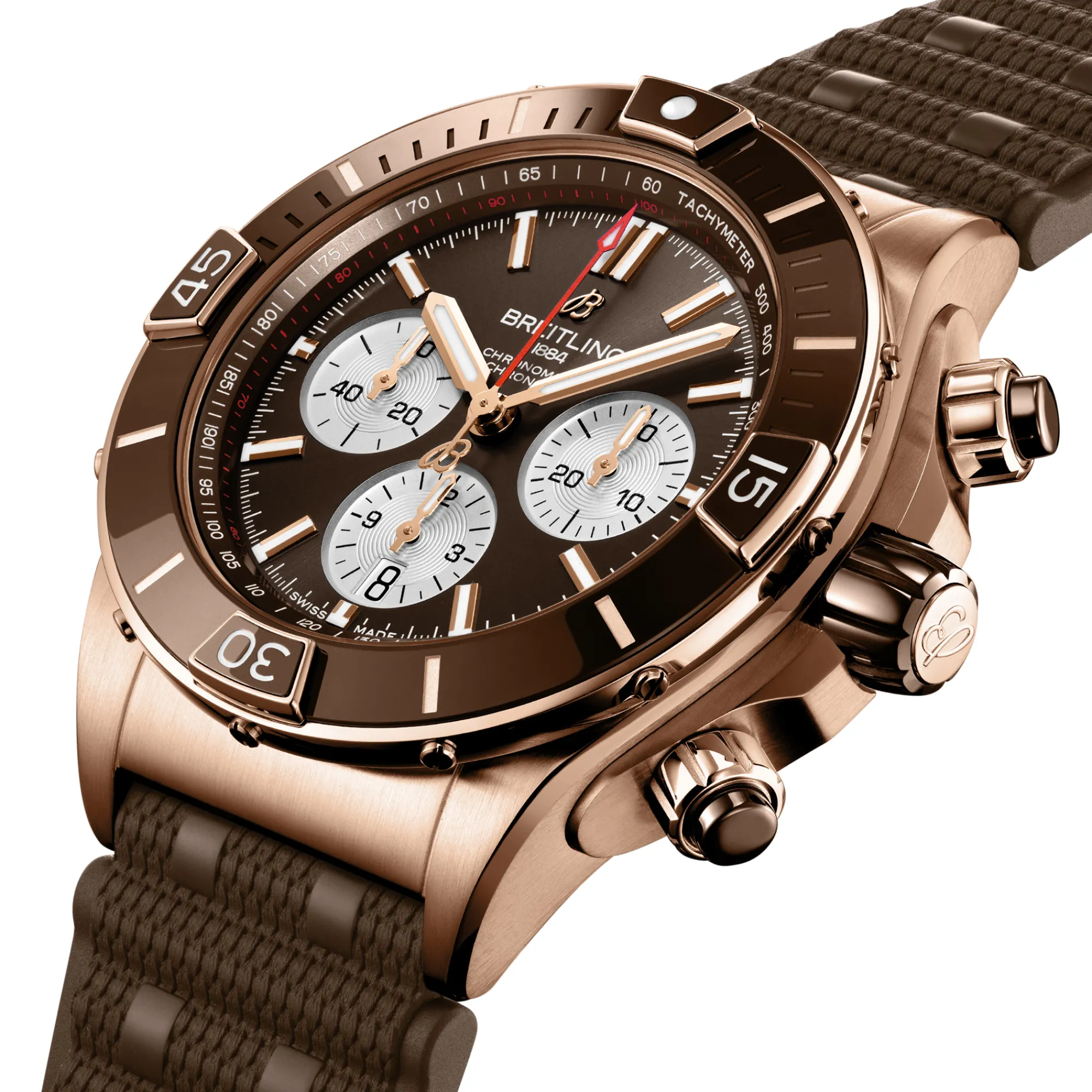 Breitling Super Chronomat B01 Brown Dial Watch, 44mm Outlet