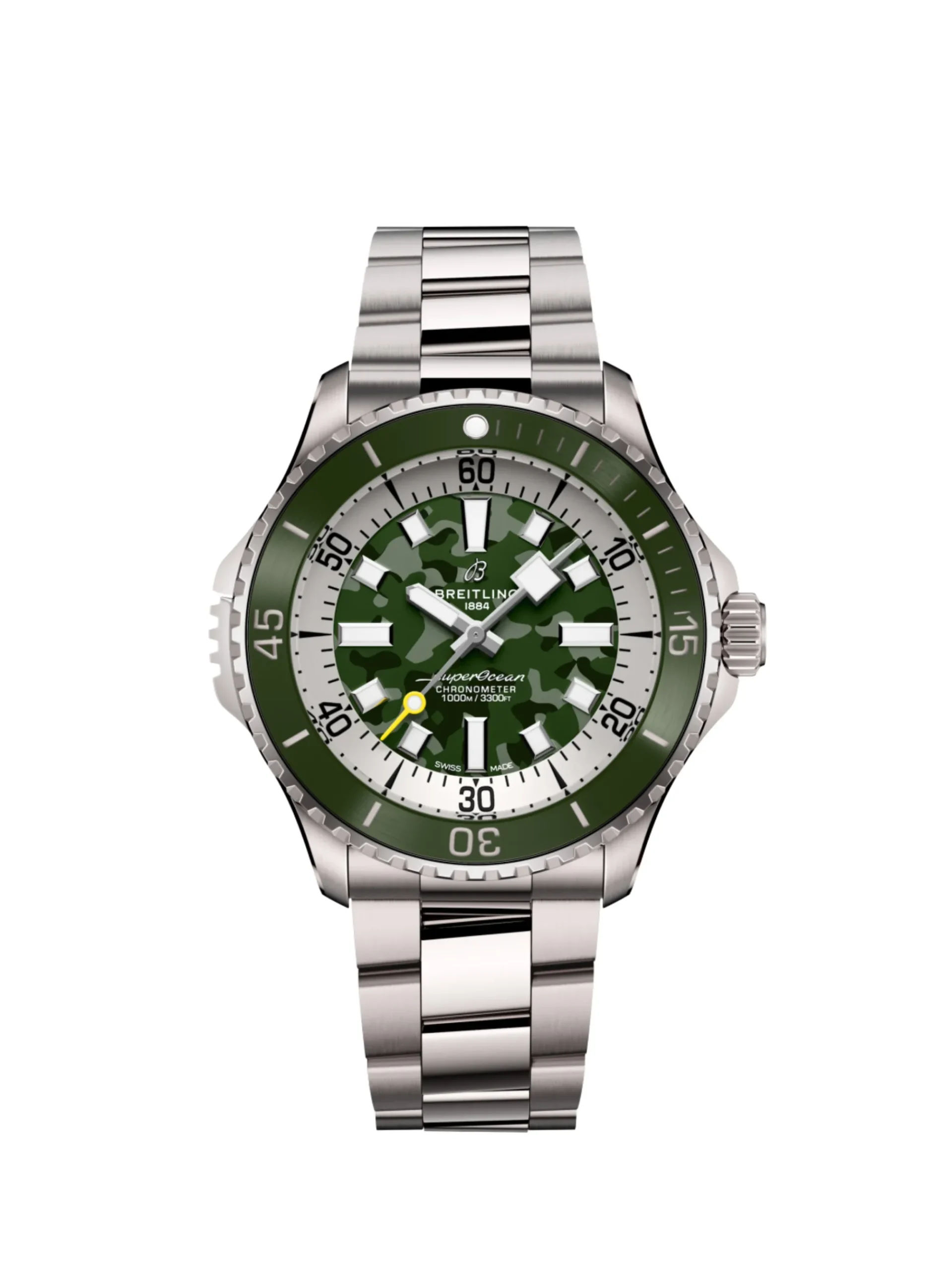 Breitling Superocean Automatic Super Diver Titanium Green Dial Watch, 46mm Hot