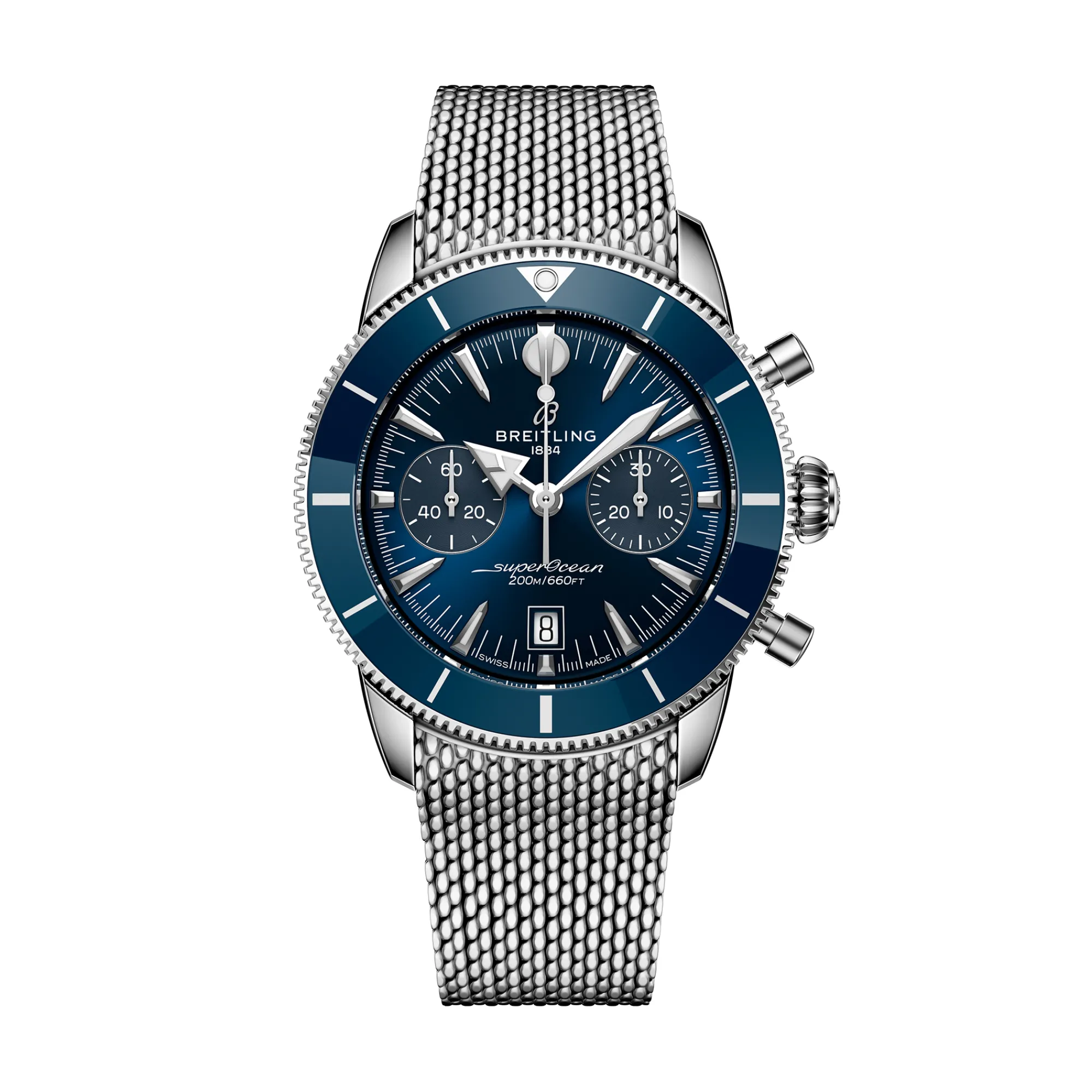 Breitling Superocean Heritage B01 Chronograph Blue Dial Watch, 42mm New