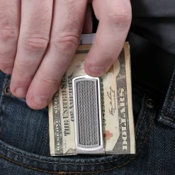 Cable Money Clip in Stainless Steel Discount