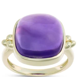 Cabochon Amethyst Ring, 14K Yellow Gold Clearance