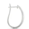 Channel Set Baguette and Round Diamond Hoops, 14K White Gold Hot