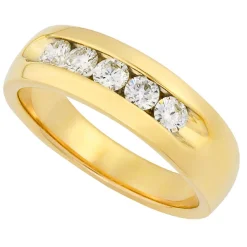 Channel Set Diamond Band 14K Hot