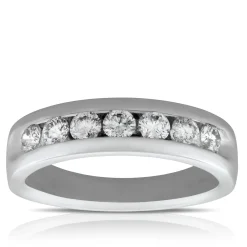 Channel Set Diamond Band 14K Outlet