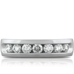 Channel Set Diamond Band 14K Outlet